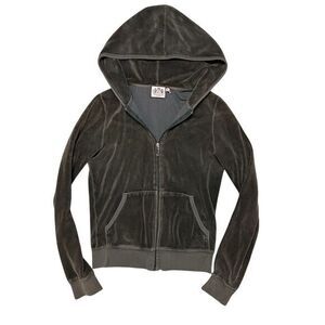 Juicy Couture Women’s Medium Brown Long Sleeve Zip Up Y2K 2000s Jacket